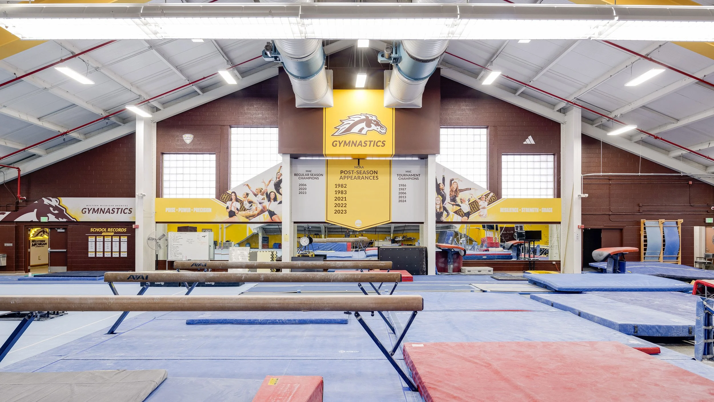 Western Michigan Broncos Gymnastics Practice Facility - color