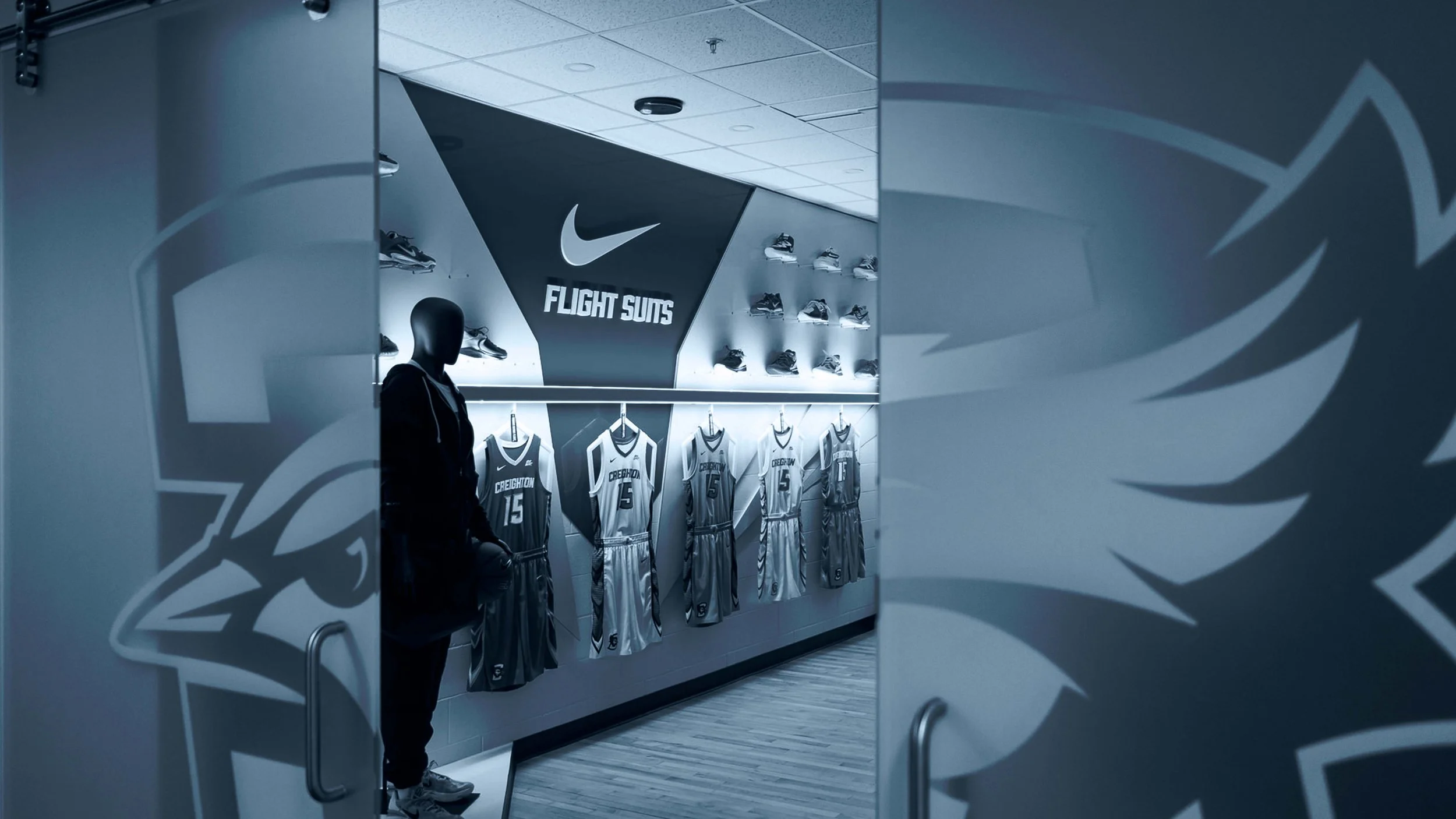 Creighton Bluejays Men’s Basketball Locker Room Suite - monotone