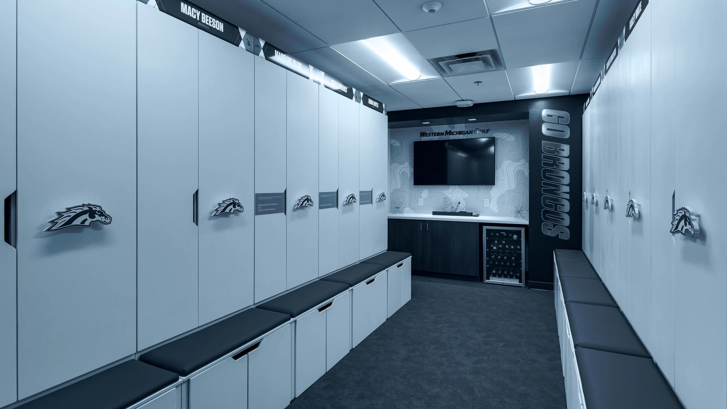 Western Michigan Broncos Women’s Golf Locker Room - monotone