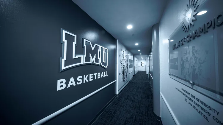 LMU Lions Men’s Basketball Corridor - monotone