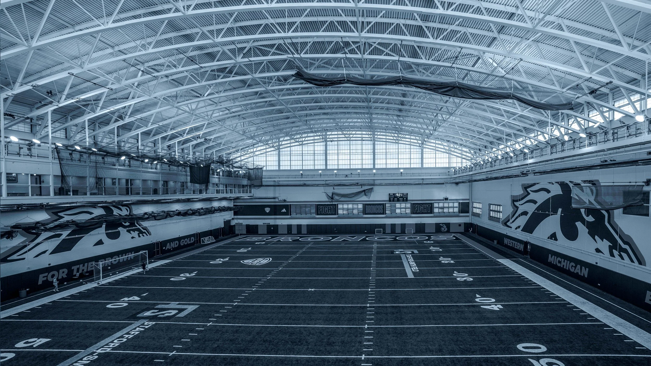 Western Michigan Broncos Indoor Turf Training Facility - monotone