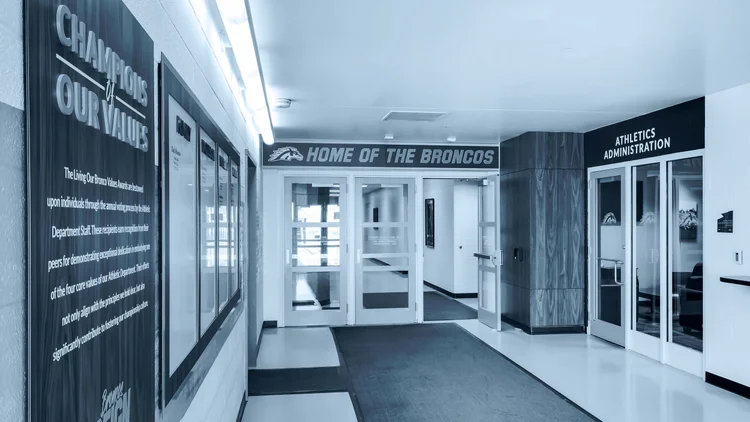 Western Michigan Broncos Administration Corridor - monotone