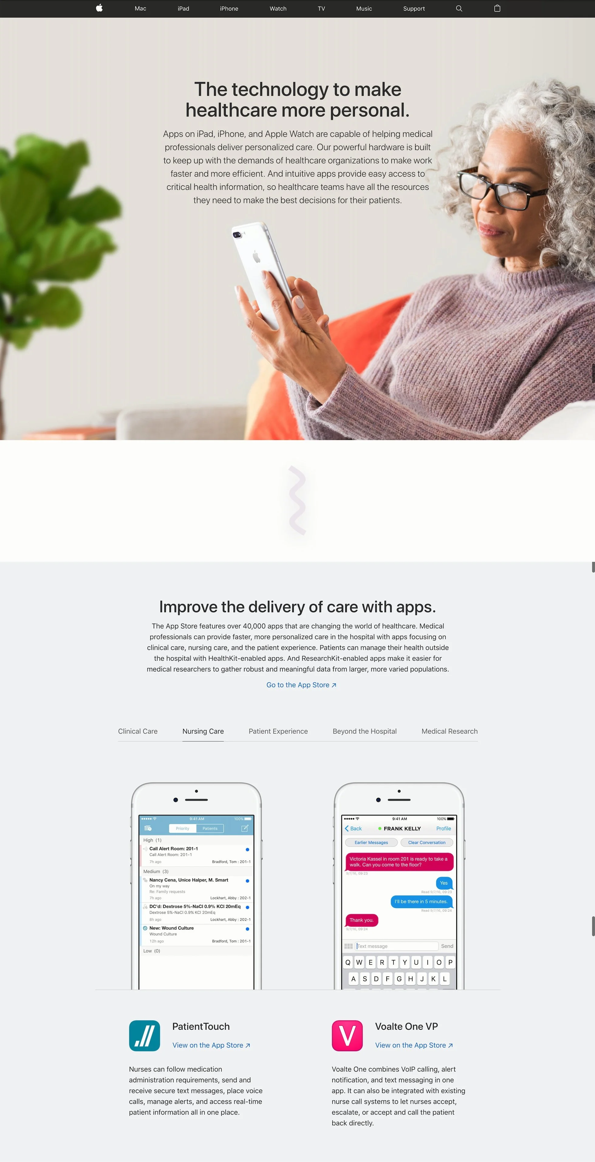Clinical Communications mobile app featured on Apple's website