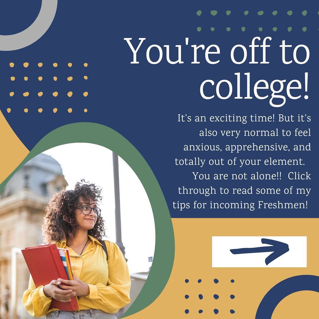 Going off to college is exciting but also super intimidating.  You're leaving all you've ever known. While most of you are anxious to be independent, you're understandably nervous about finding your people, getting in a groove with classes, and of co