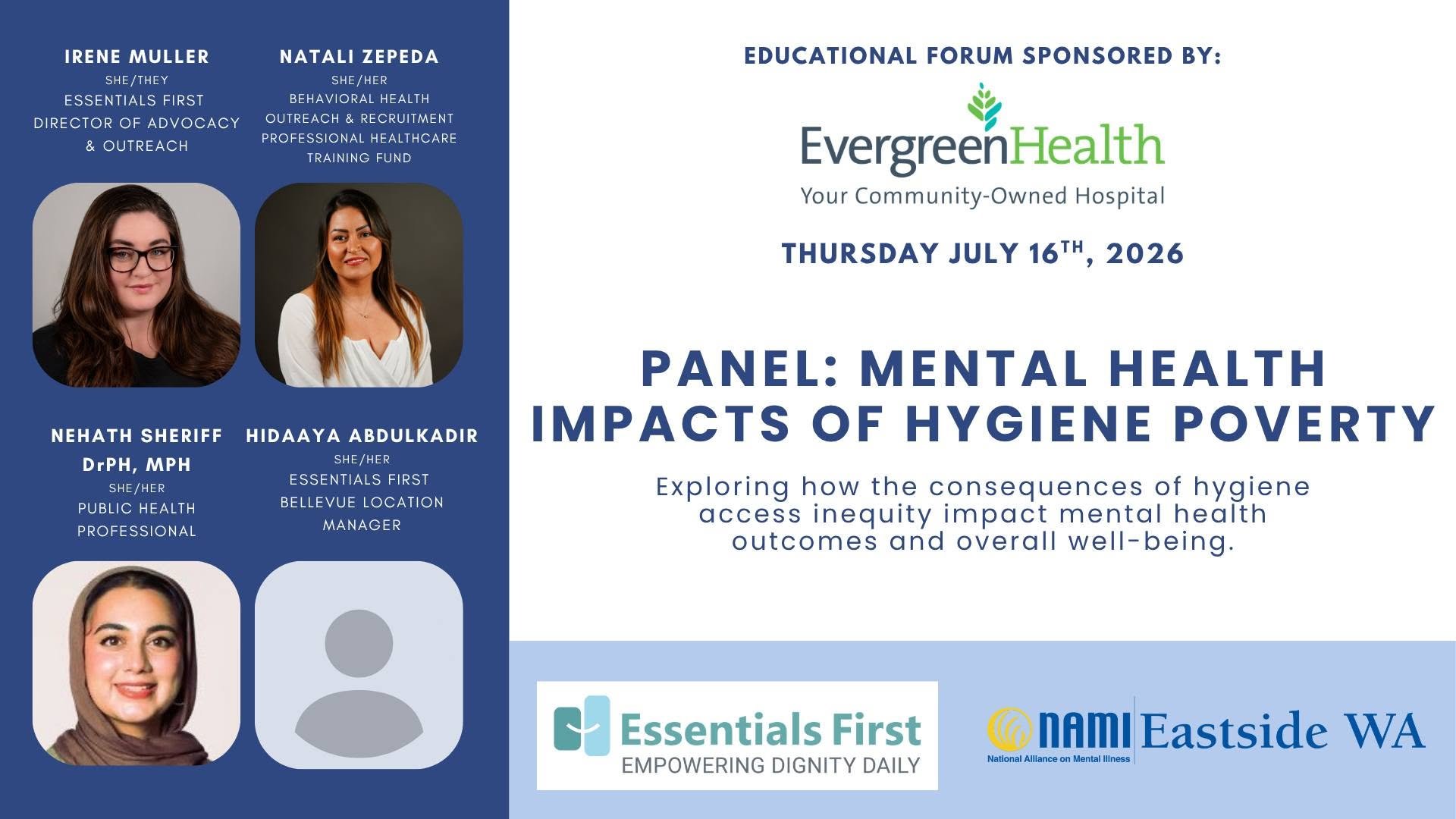 EF hosts panel: Mental Health Impacts of Hygiene Poverty&nbsp;