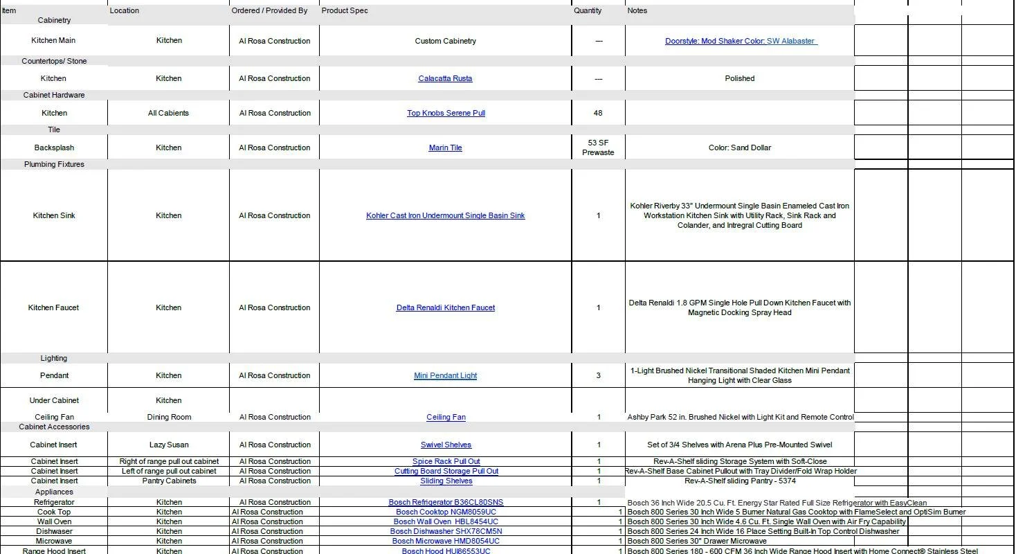 One of the unique parts of our remodeling process is our selections process. We will work with you to make all of the necessary selections for your project before anyone lifts a hammer! Last-minute decisions often lead to a project schedule being off