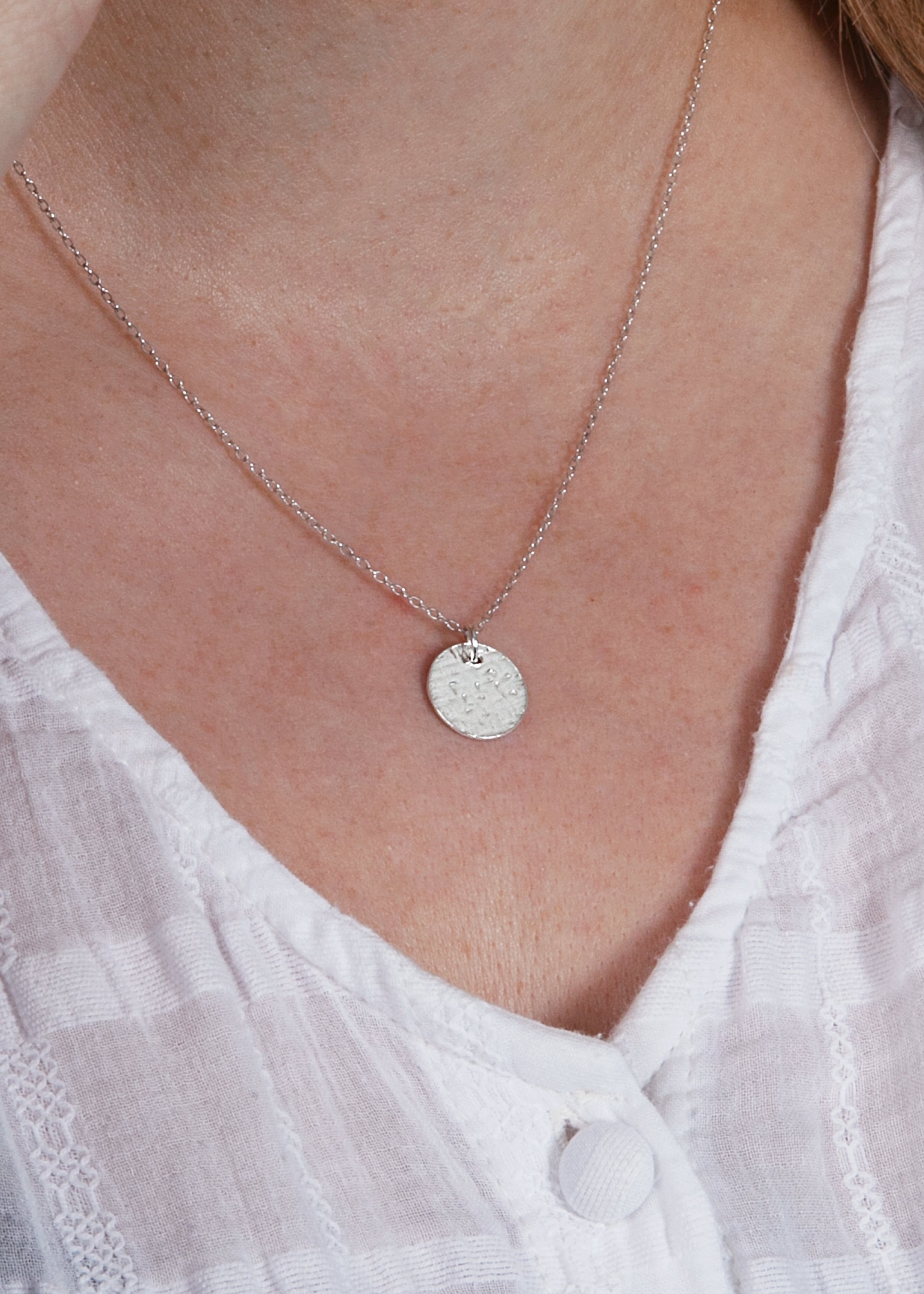 Personalised Cluster Crown Hammered Disc Necklace By Posh Totty Designs |  notonthehighstreet.com