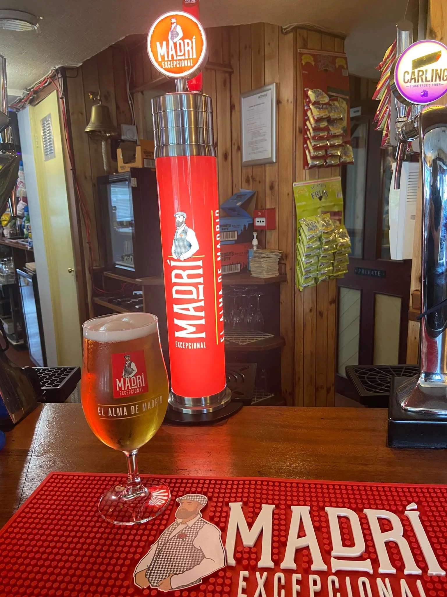 Madri beer now on tap