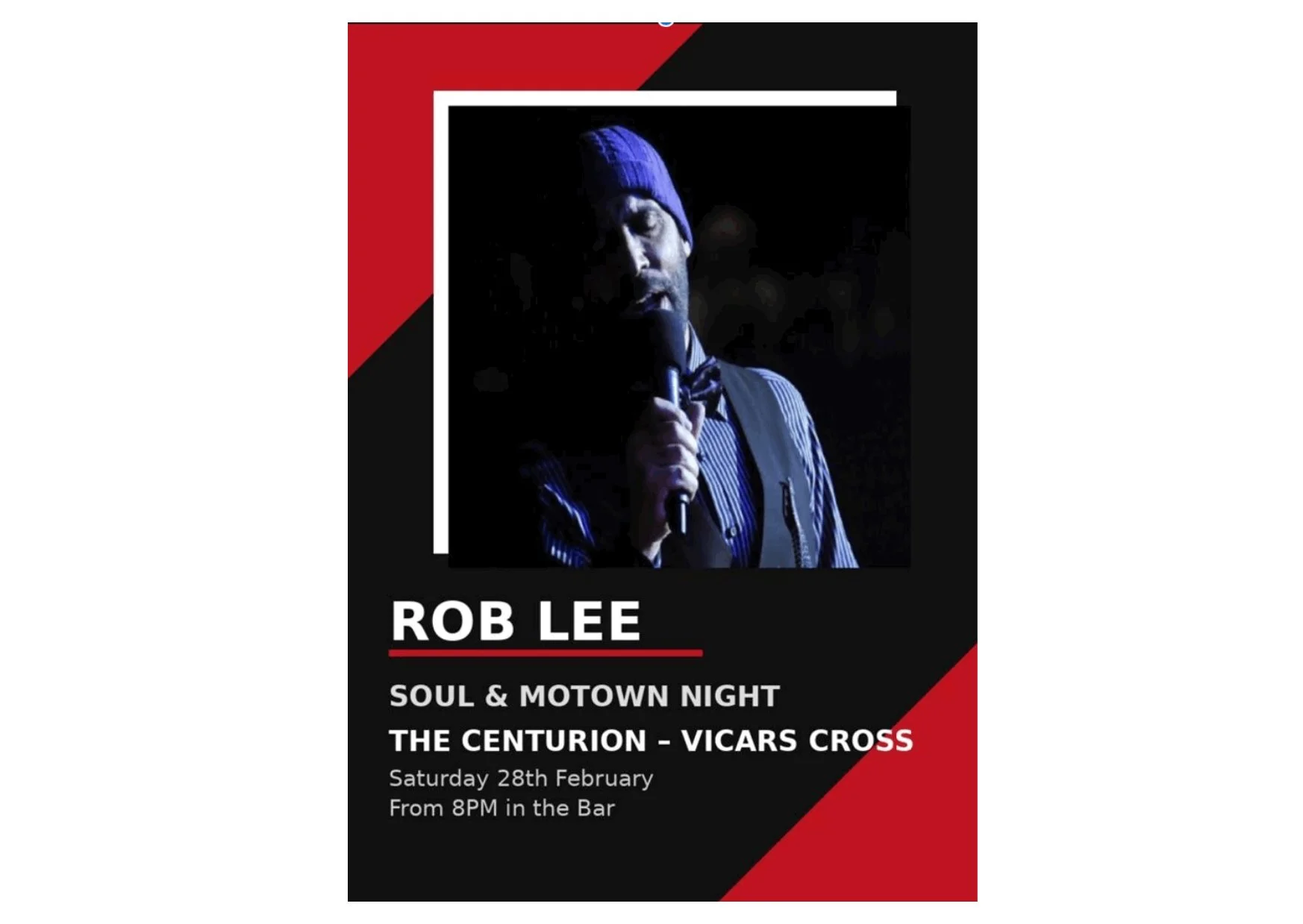 Live Singer - Rob Lee