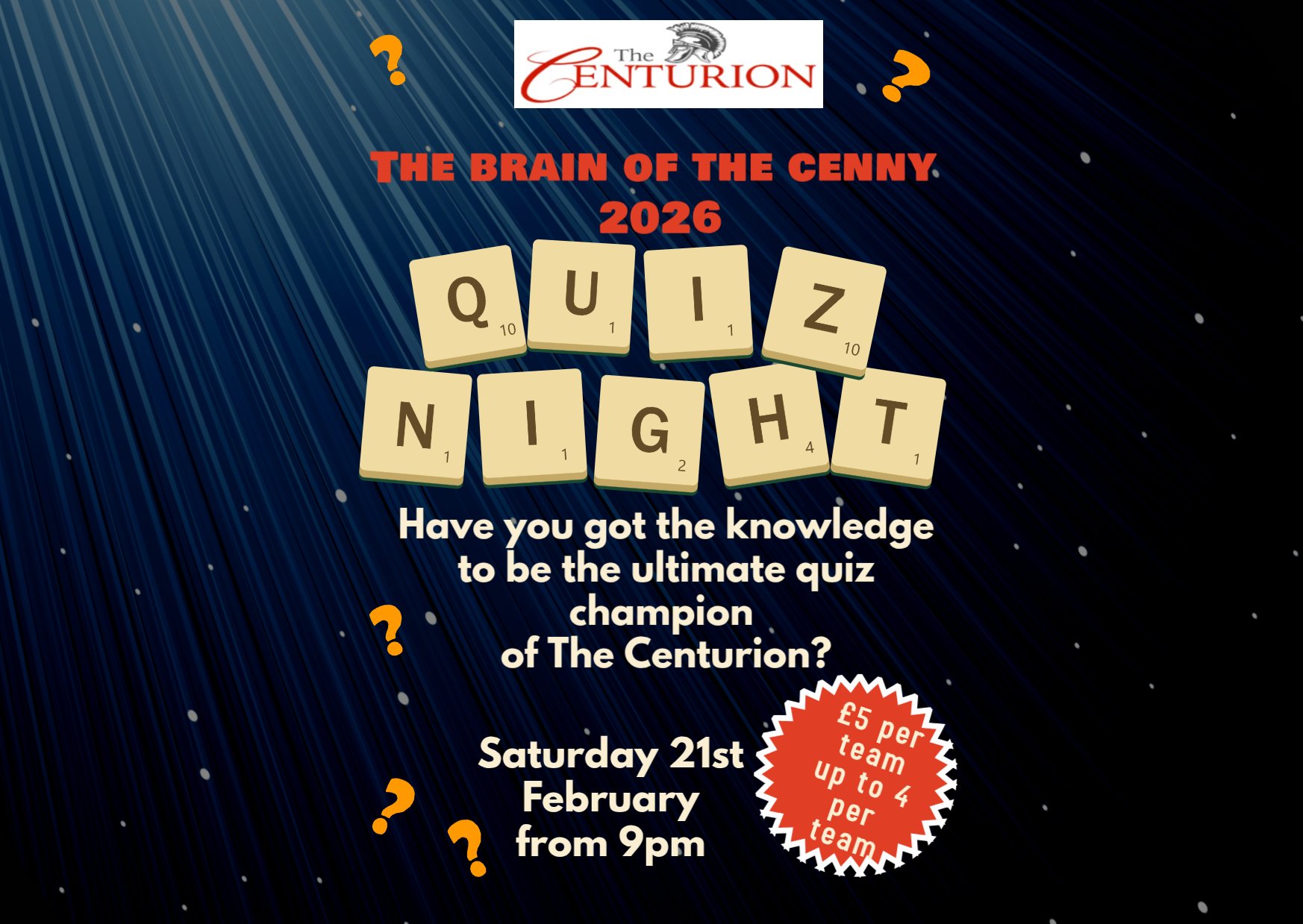 Brain of The Centurion Quiz Night
