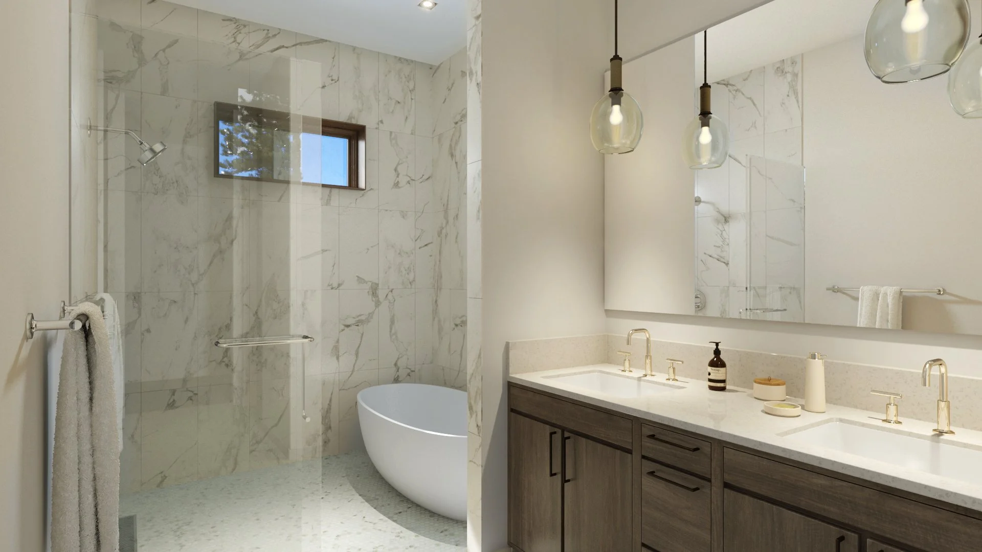 Tahoe Beach Club phase 3 bathroom rendering