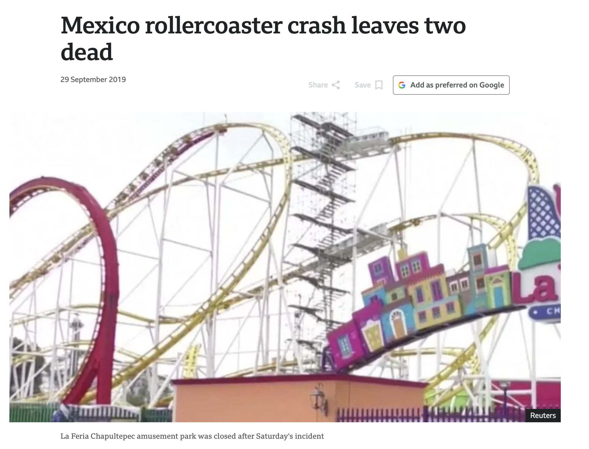 Chimera coaster, MX