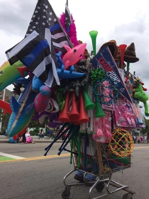 Parade goodies. (Photo: Tran Vu)