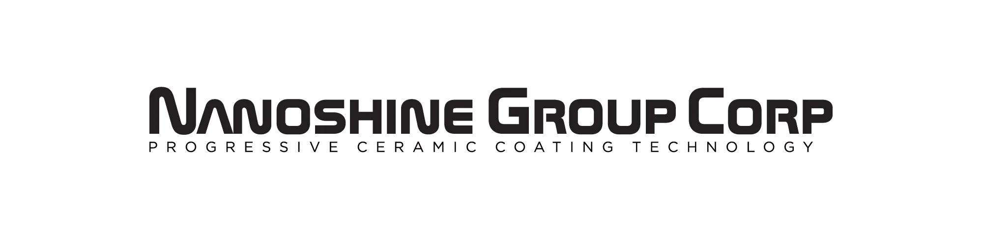 Logo for Nanoshine Group Corp with the text 'Progressive Ceramic Coating Technology' underneath.