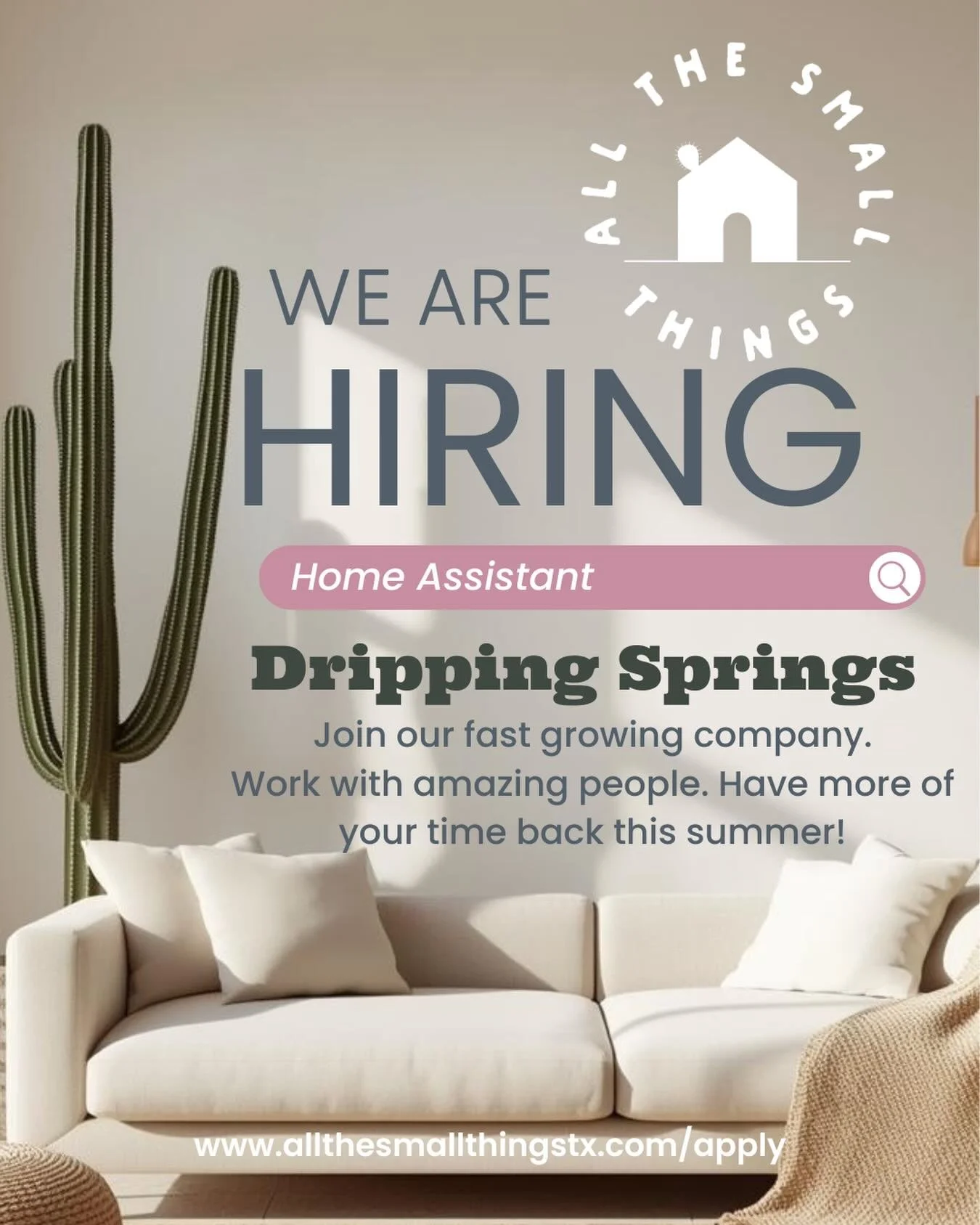 Hey y&rsquo;all! I have spoken to so many lovely families in Drip needing support and it&rsquo;s time to hire a Home Assistant/Market Success Coordinator for the Hill Country! 

If you know someone who is friendly, organized, dependable, hard working