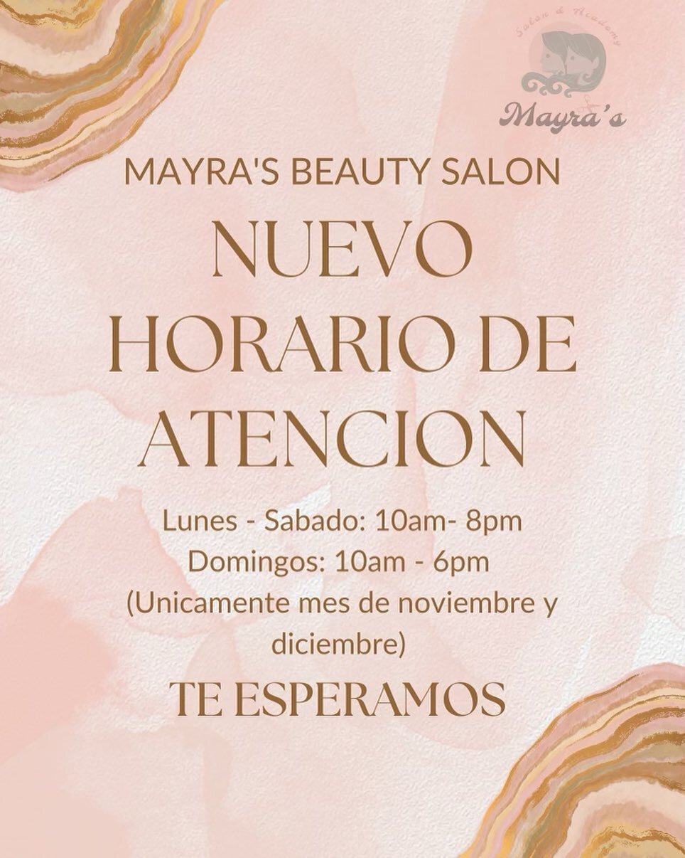 Nuestro nuevo horario de atenci&oacute;n por el mes de noviembre y diciembre. &iexcl;Los esperamos!

Citas al (214) 351-1919