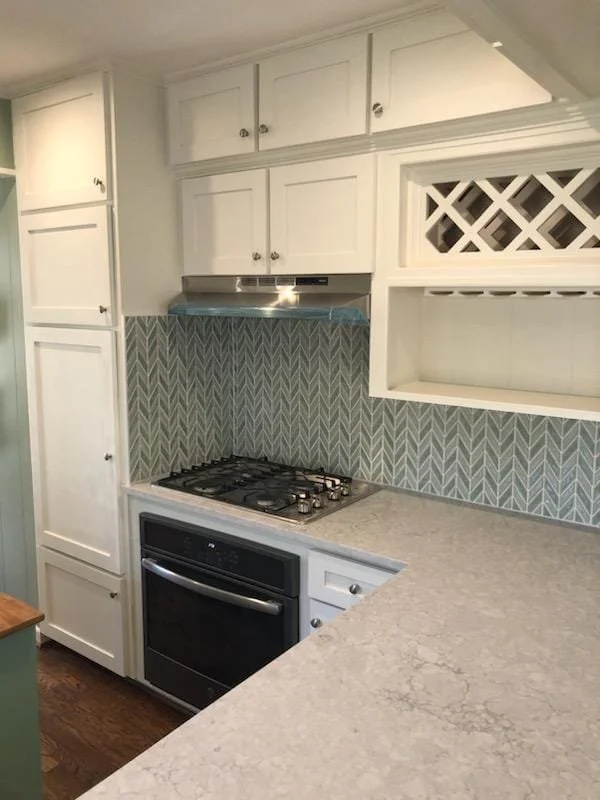 Interior painting project with cabinets in Missouri home.