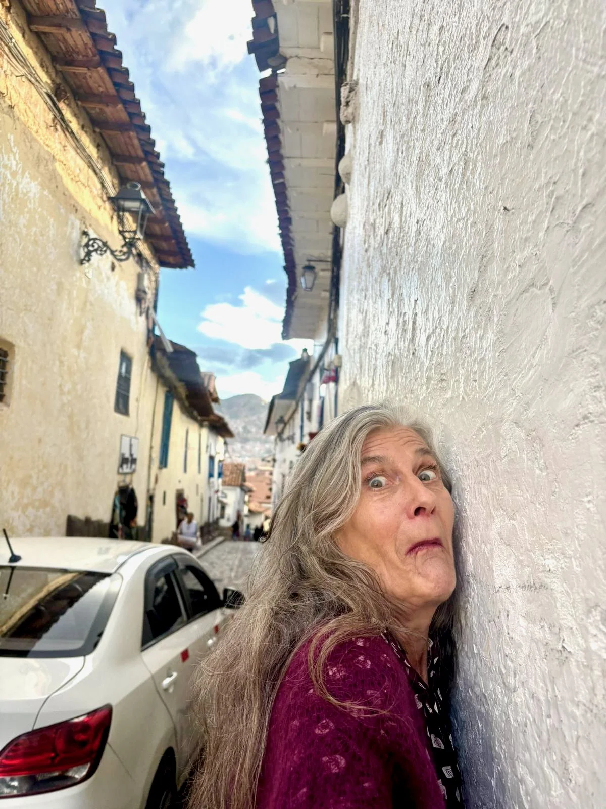 about what it's like to walk around in beautiful but ancient pre automobile Cusco! : )