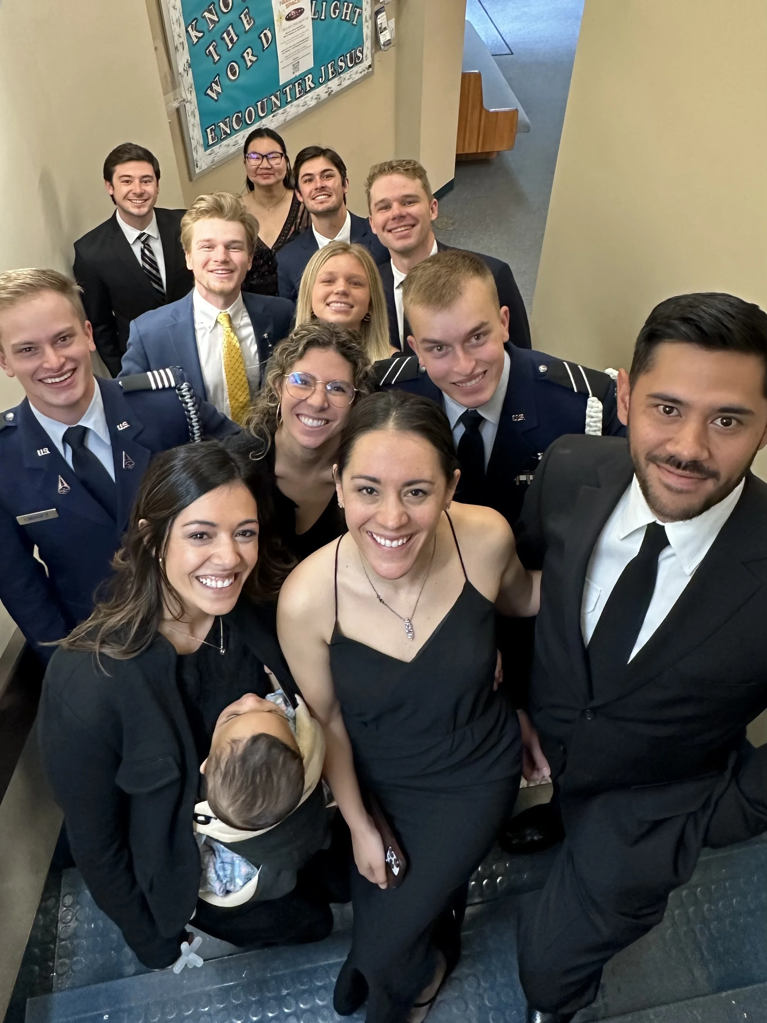 Cully with his brother and 10 cousins, including my three in the back