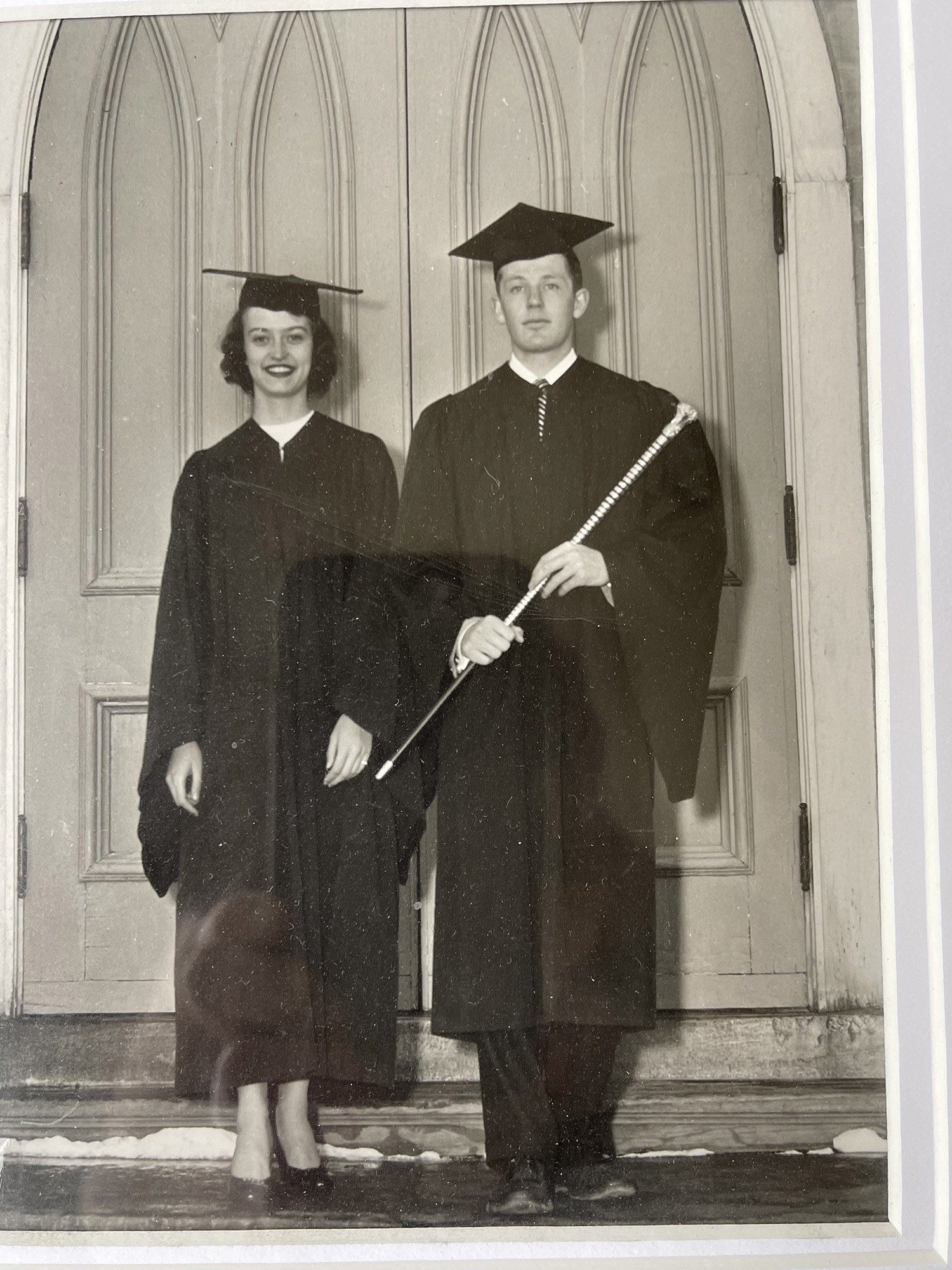 Dad and his Counterpart as Canebearers for their University of Colorado Graduation - 1955