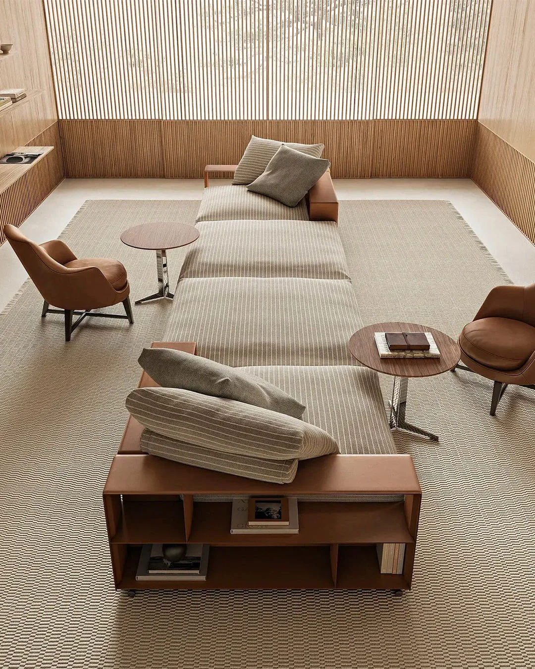 It does not scream, yet it draws our attention.
Not through colour or contrast, but through its form.
The eye follows, as the day unfolds.
@flexformspa 

#ThoughtLeadership
#ThoughtfulDesign
#interiorDesign
#EIghtyTwo
#Design