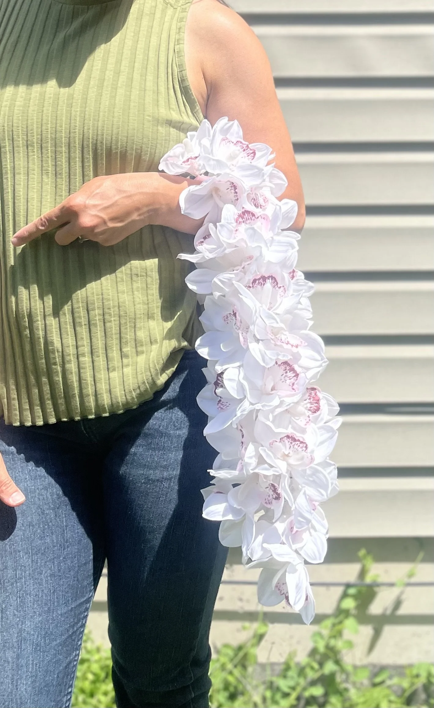 Cascading Cymbidium Orchid Bouquet