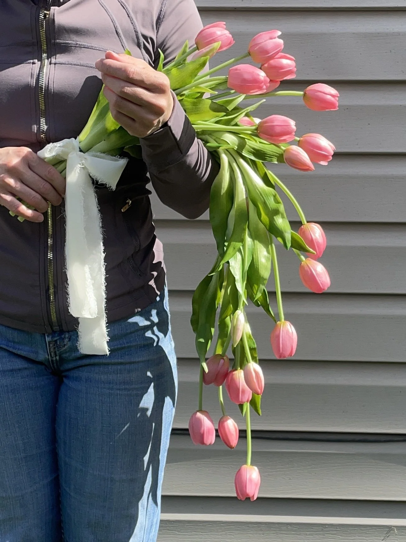 Deep Pink Cascading Tulip Bouquet