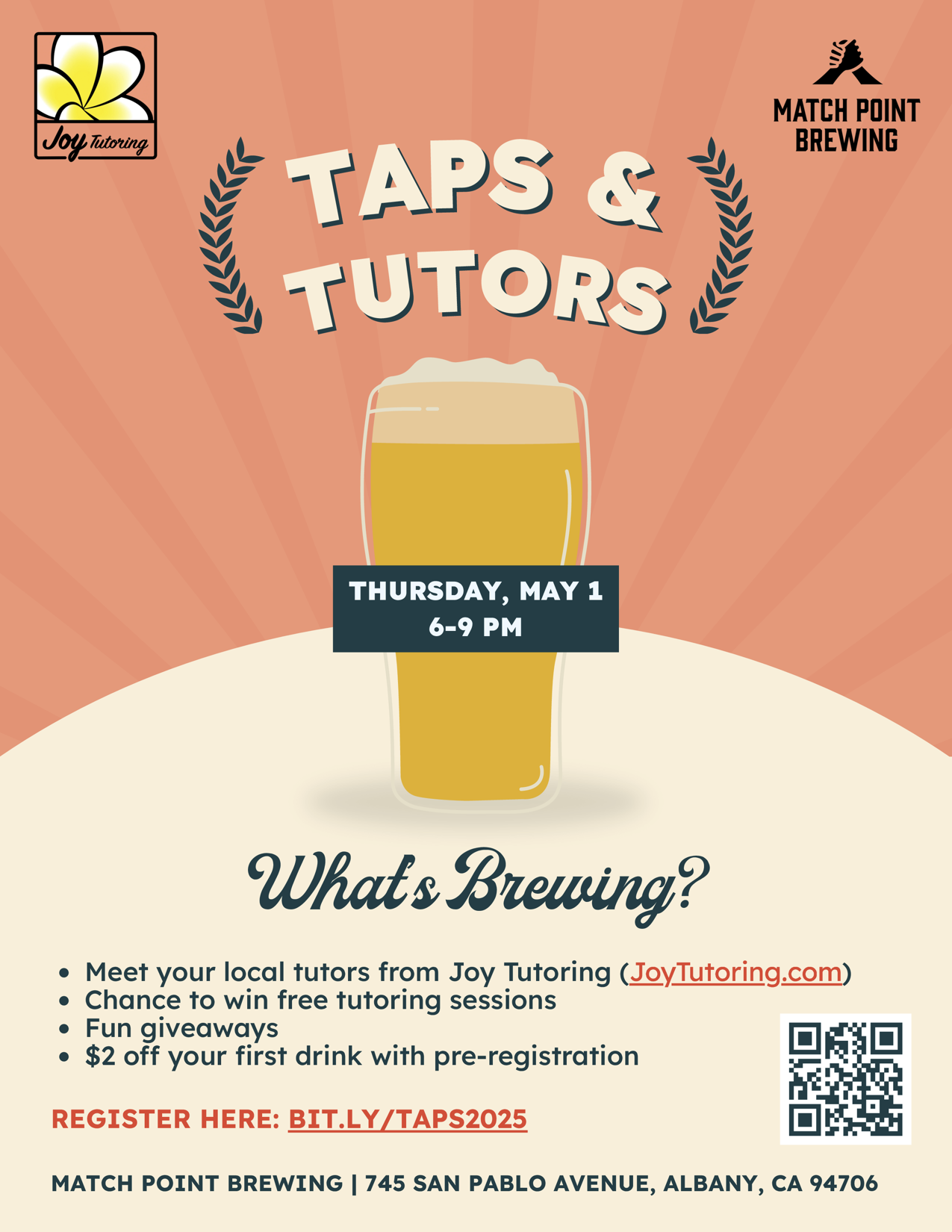 Joy Tutoring @ Match Point Brewing