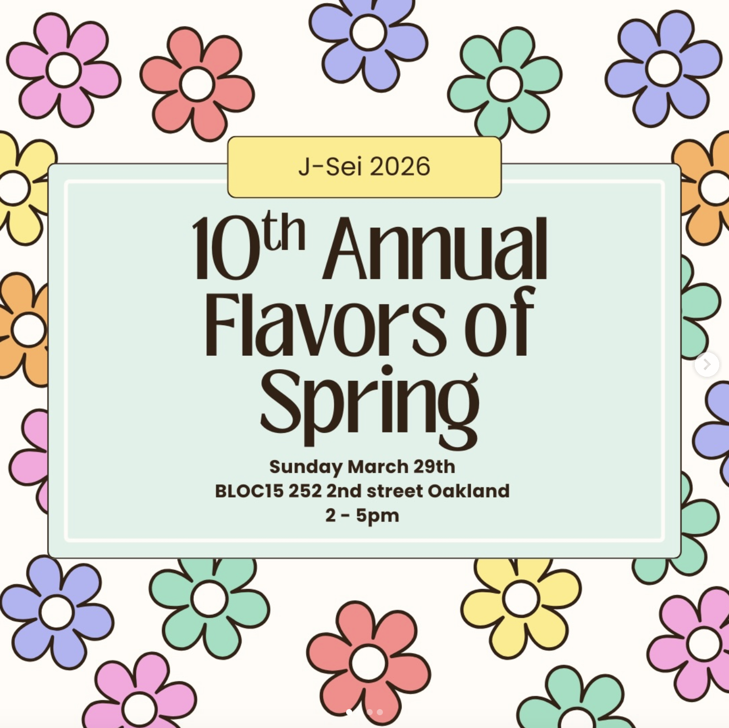 J Sei Flavors of Spring 2026 Fundraiser @ Bloc15 Oakland