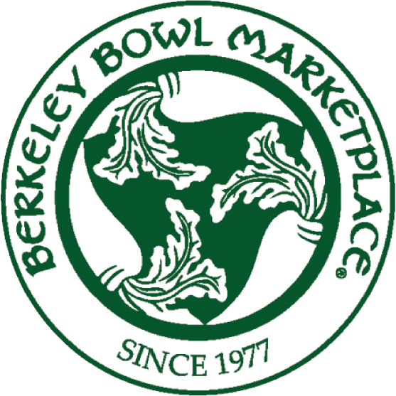 Berkeley Bowl Marketplace logo with green leaves and text since 1977