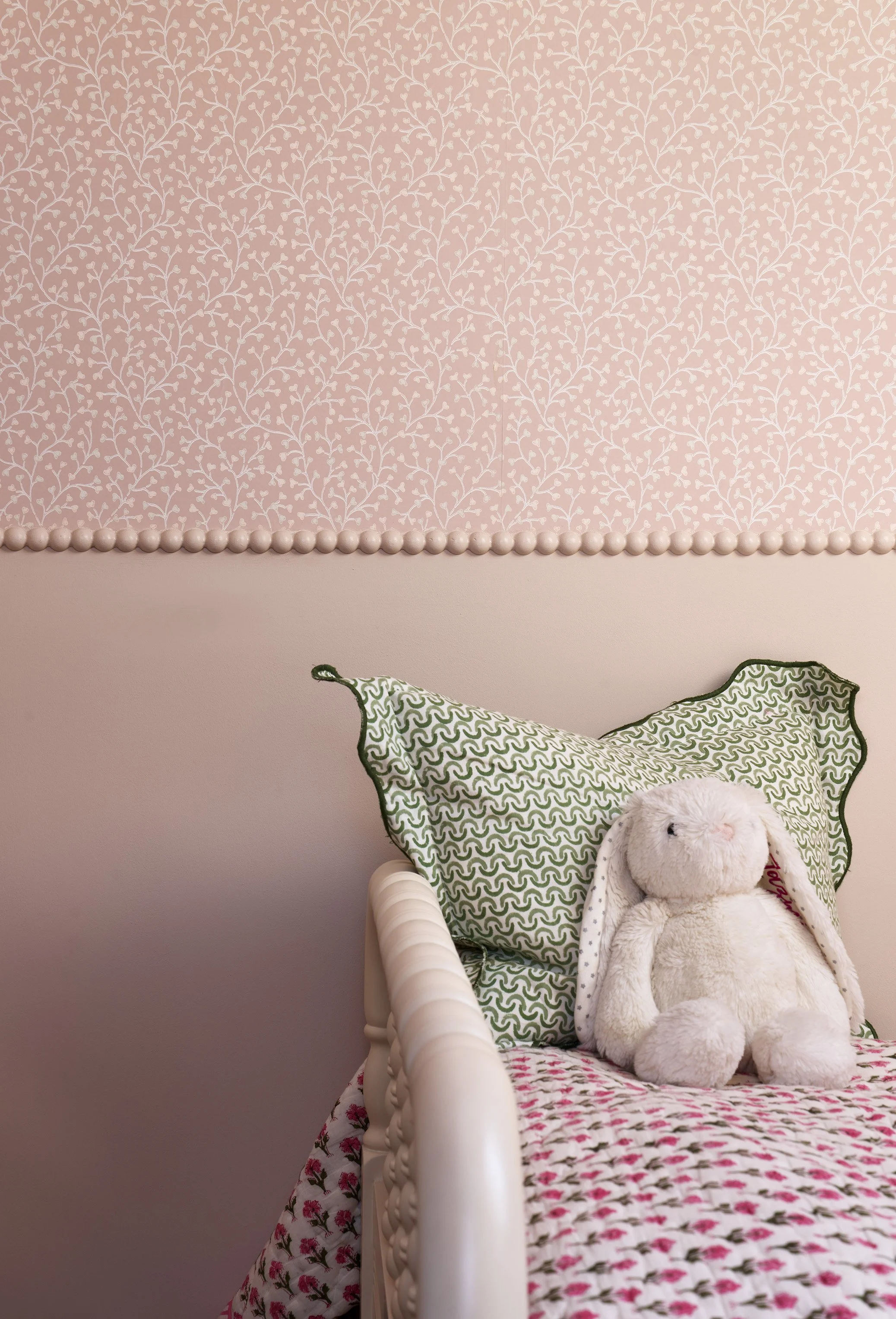 Girls bedroom bobbin bead detail