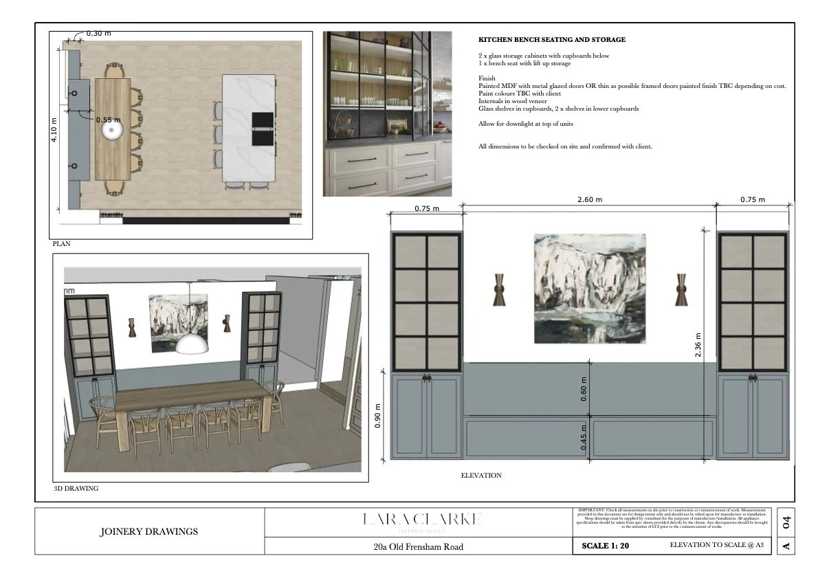 Interior design drawings