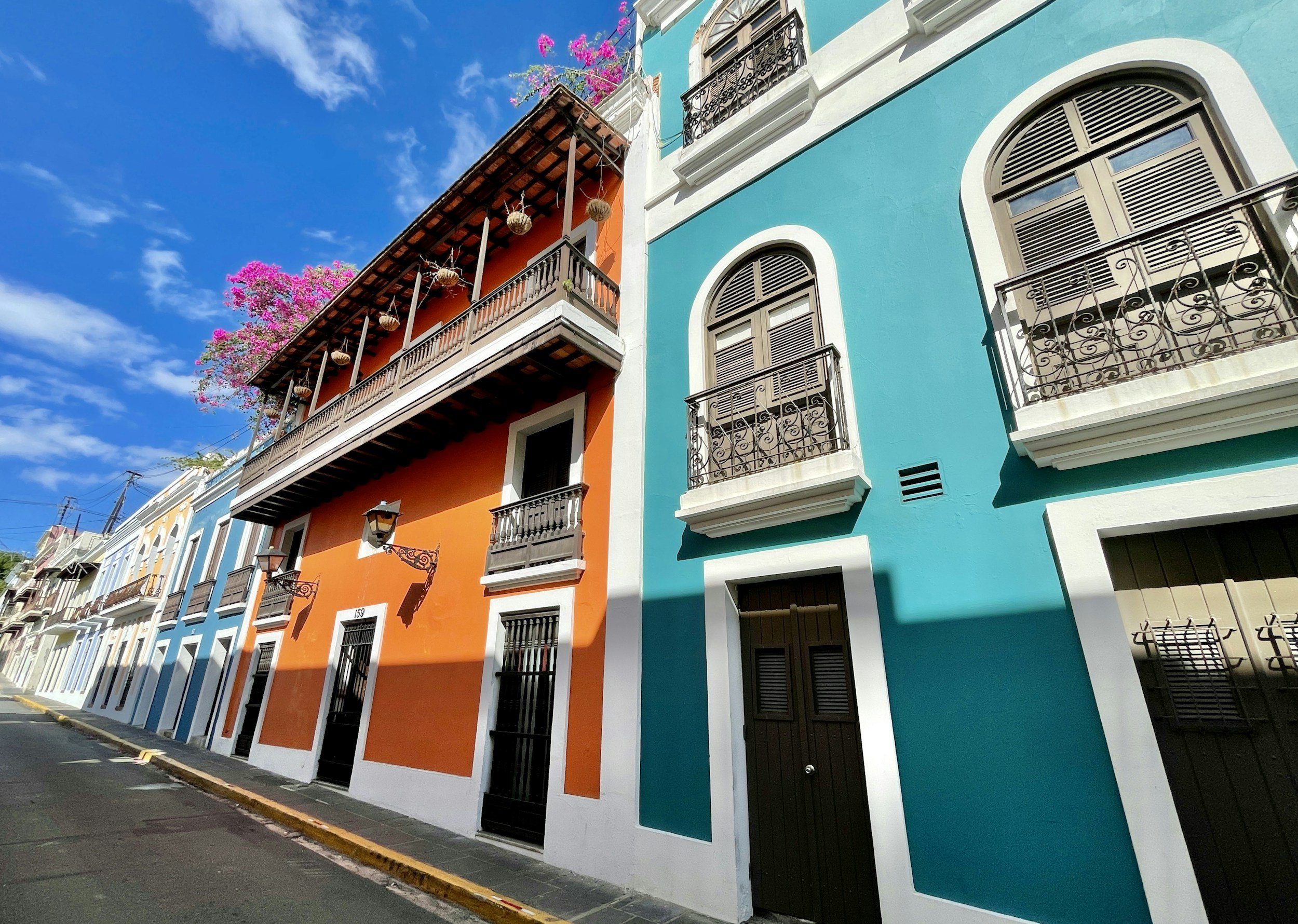 The colorful buildings in Old San Juan