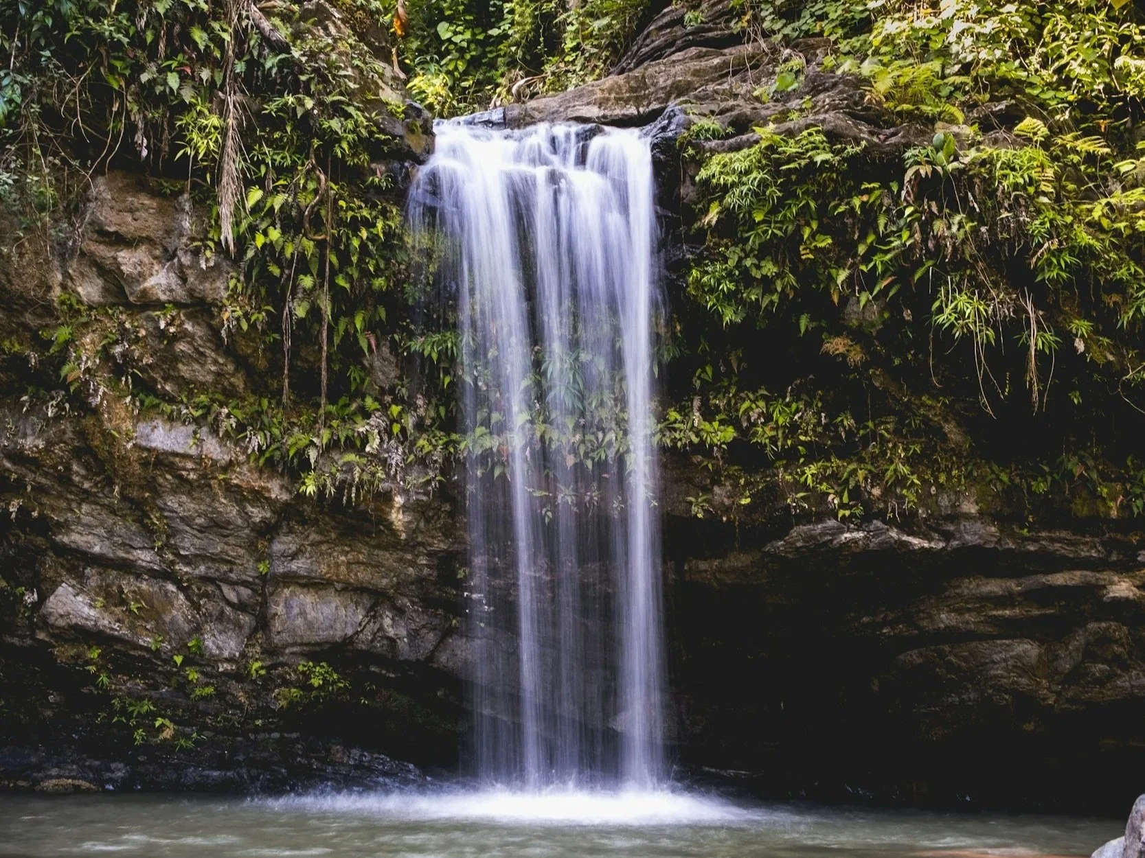 Juan Diego Waterfall in El Yunque National Forest in Puerto Rico