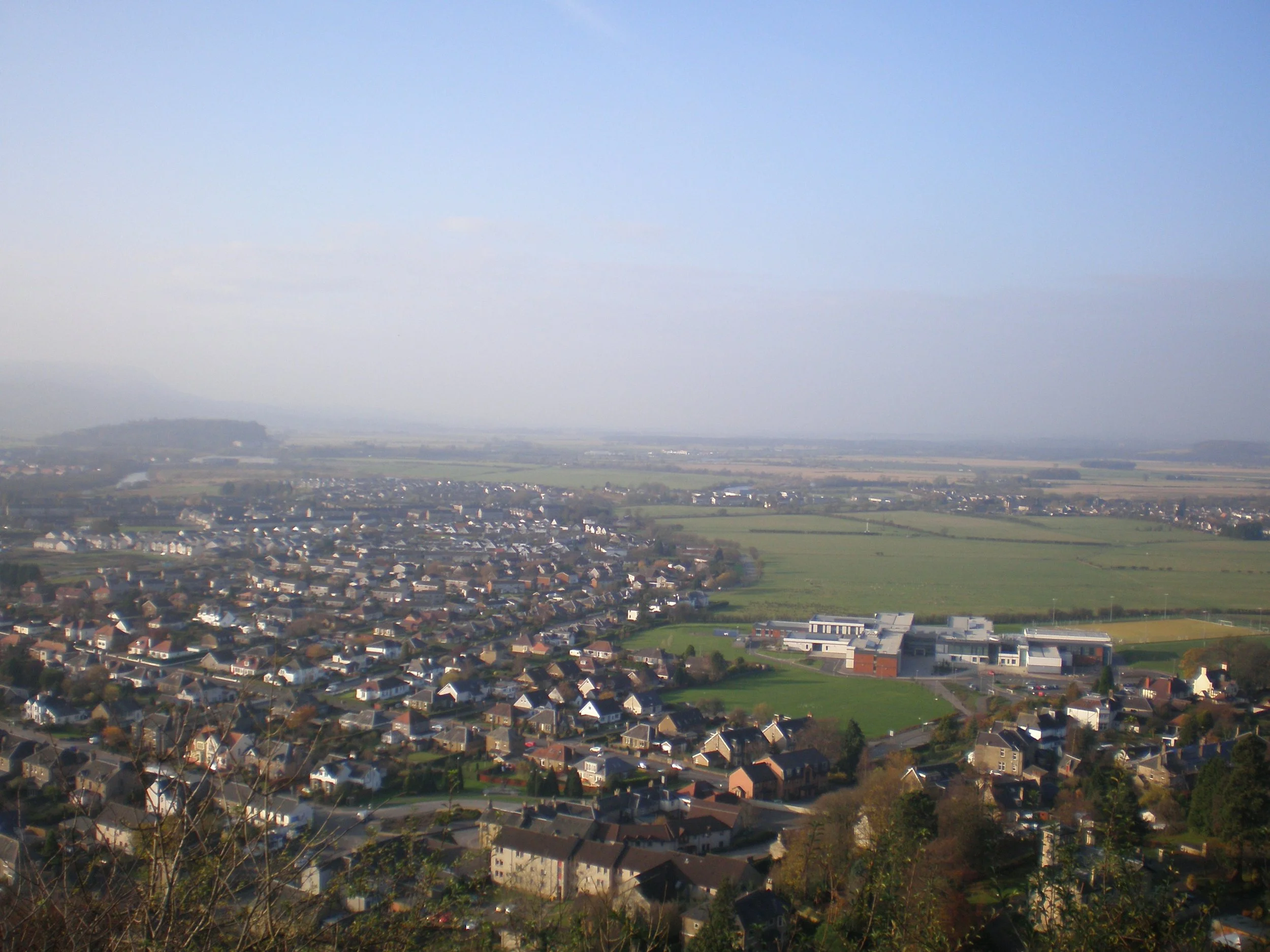 The town of Stirling as seen from Stirling Castle