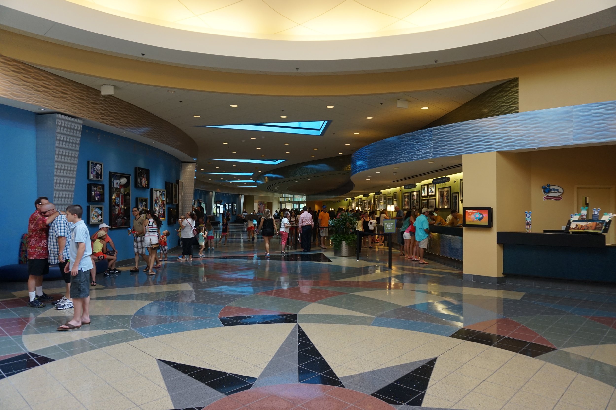 The main check in area for Pop Century
