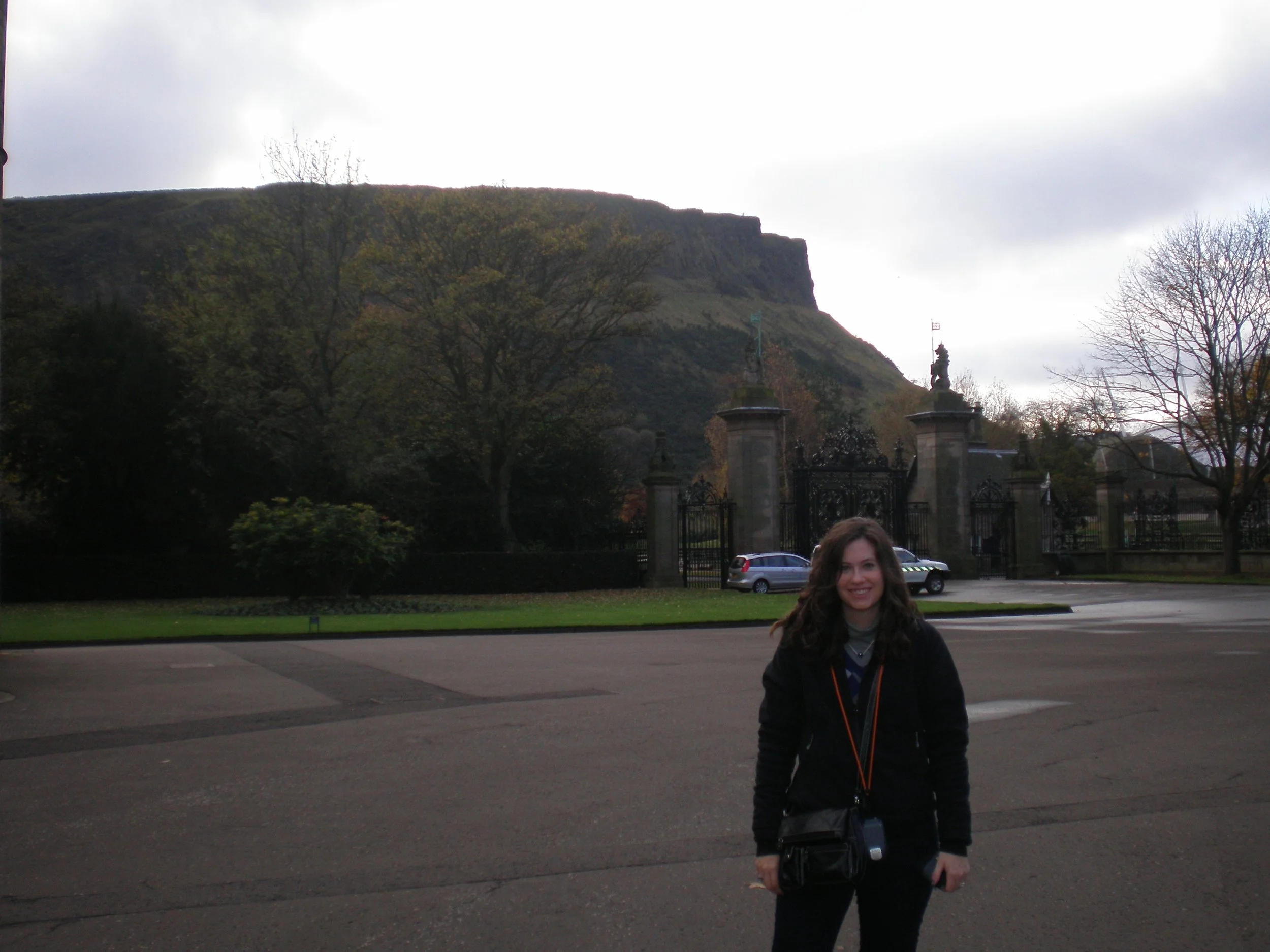 The author standing at the base of Arthur's Seat