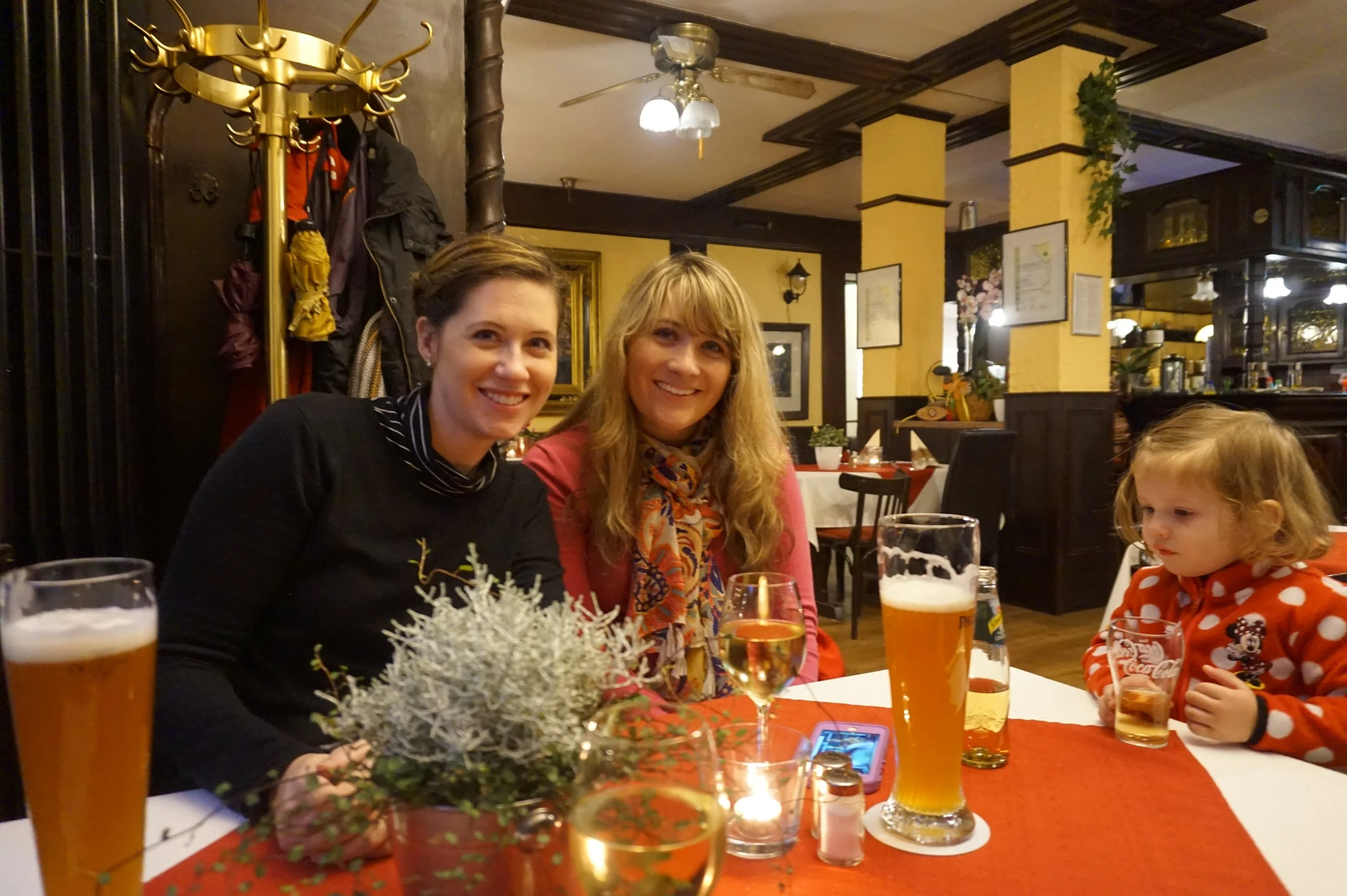The author, her sister, and her daughter at the Hotel am Markt restaurant