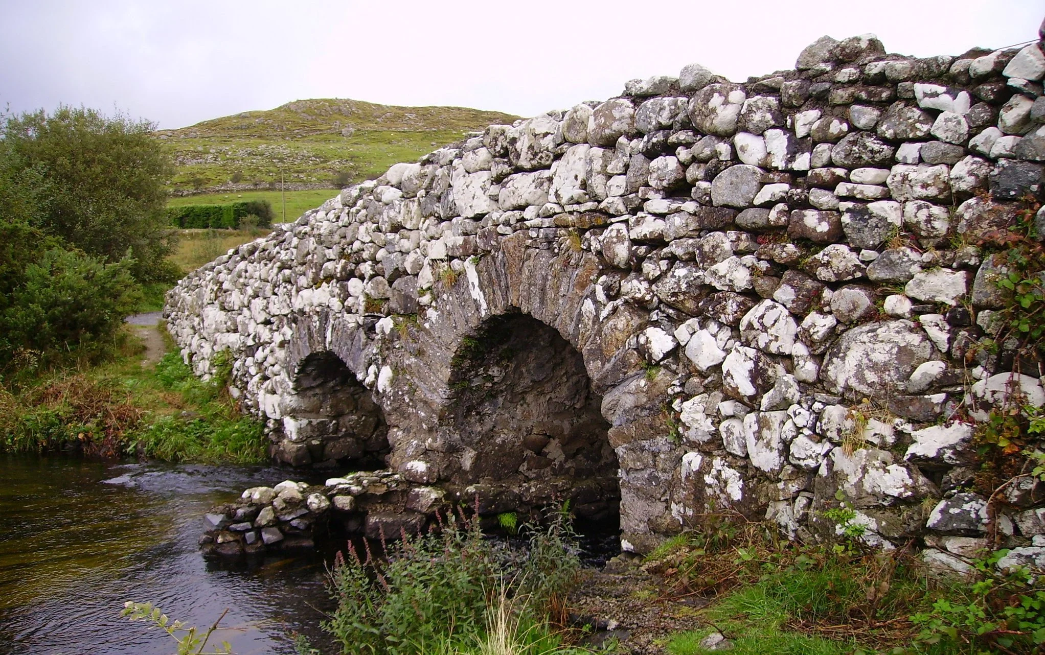Stone bridge over a small stream as featured in the Quiet Man film