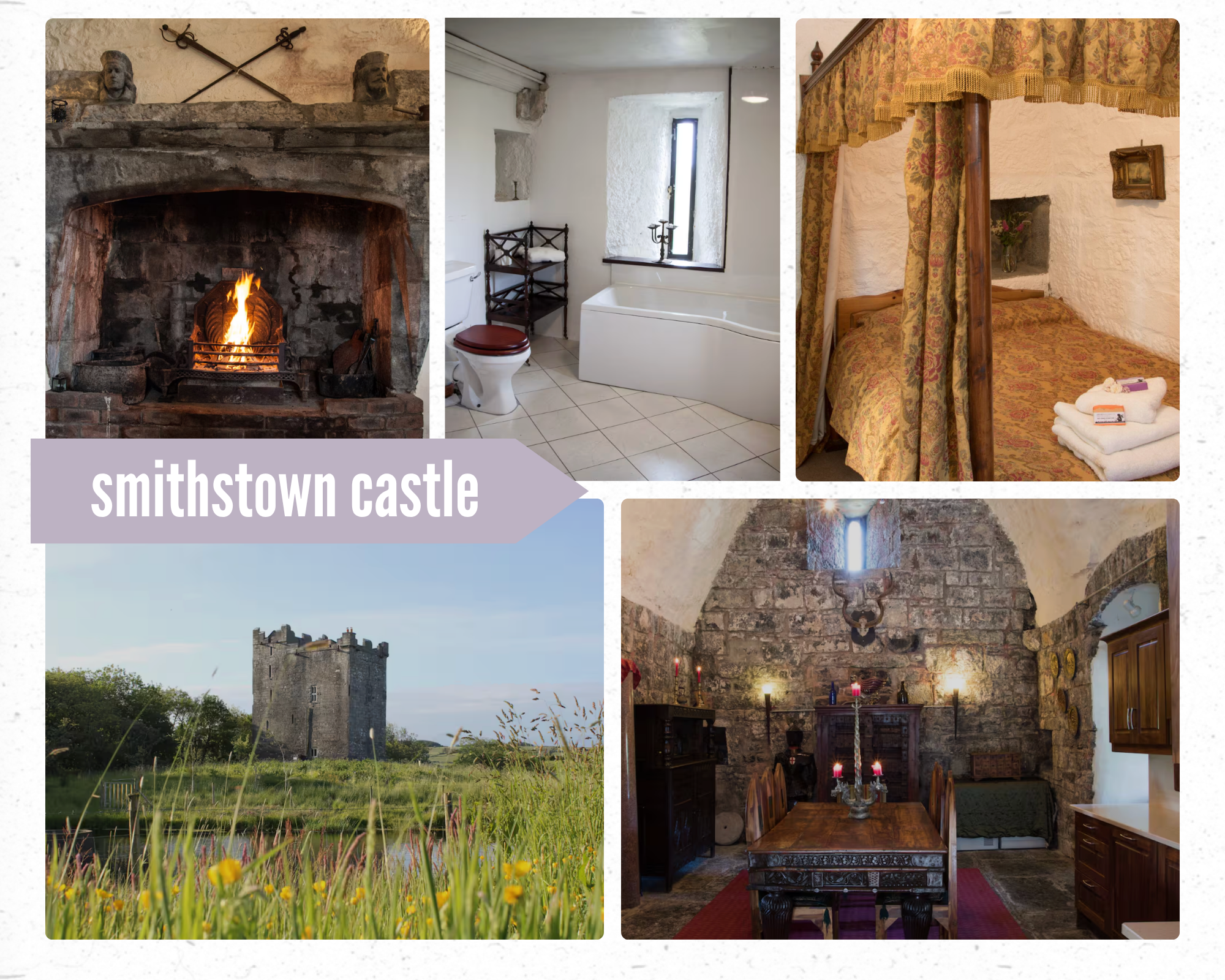 Collage of photos of Smithstown Castle rental