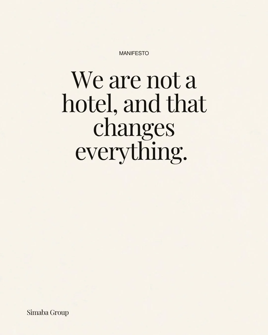 We are not a hotel. And that changes everything.

Because Simaba isn&rsquo;t about checking in, it&rsquo;s about belonging.
About waking up in a real home in the heart of Barcelona, where every window opens to the rhythm of the city, and every detail