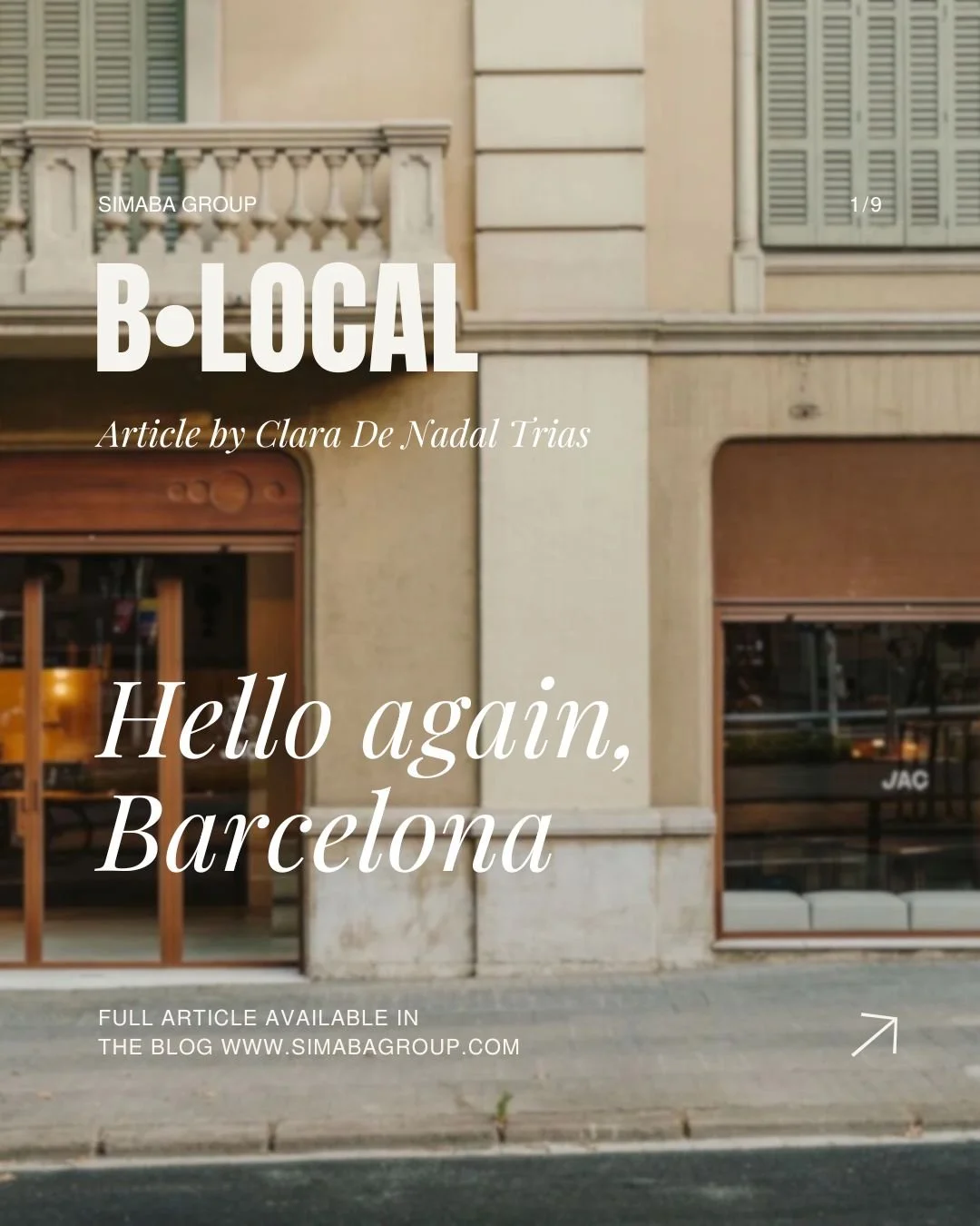 Hello again, Barcelona.

In our latest B&middot;Local article, Clara de Nadal Trias shares a fresh look at the city, its neighbourhoods, its rhythm, and the places that keep it authentic. From century-old taverns to new spots shaping the local scene,