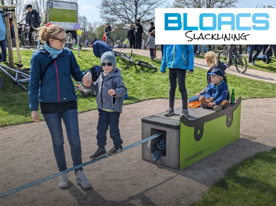 Mehr Bewegung möglich machen: BLOACS unterstützt Slackline-Projekte mit eigenem Fördertopf