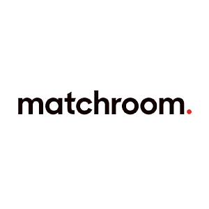 Matchroom boxing logo with text and a red dot
