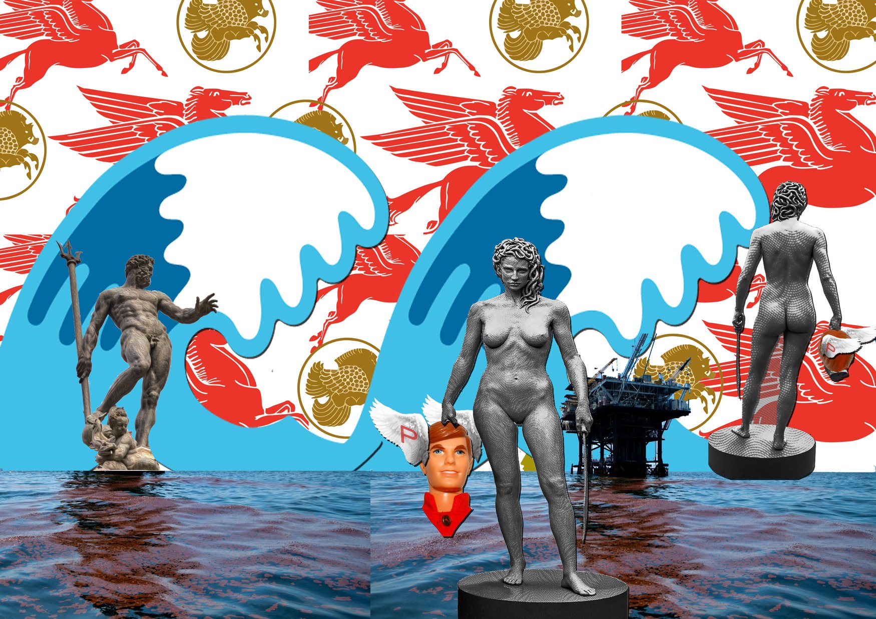 'medusa_wins_v2'
(2021).
Digital prints on layered Perspex.
84.1 cm x 118.9 cm.