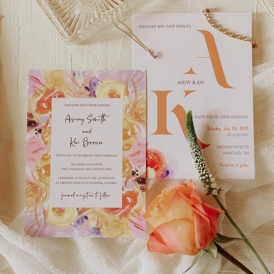 Custom designed invitations