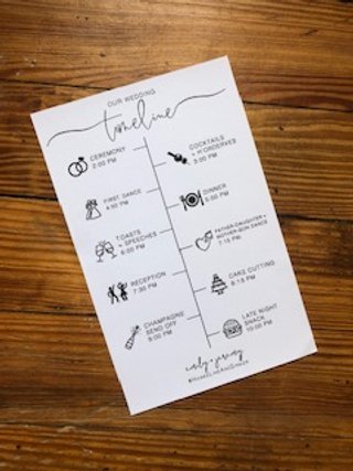 Emily's wedding timeline