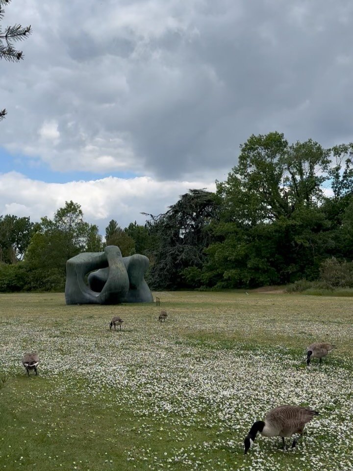 Loved hanging out with the geese and many, many of Henry Moore&rsquo;s sculptures @kewgardens for @telegraphculture