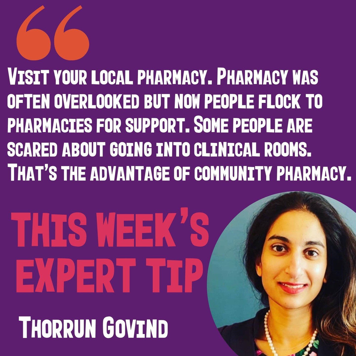 &ldquo;We work so hard to gain that trust, as a healthcare professional it&rsquo;s really important.&rdquo;

Thorrun Govind is a TV pharmacist and healthcare lawyer.

Thank you for that great advice, and reminding us there is support available in our