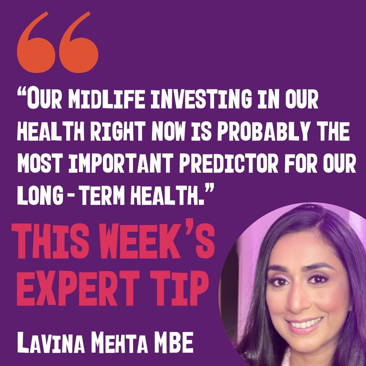 Lavina Mehta MBE is an award-winning Personal Trainer, MM Patron, and newly published author passionate about spreading the word on menopause, especially in small communities where there isn&rsquo;t even a word for it.

Lavina&rsquo;s mission is to h